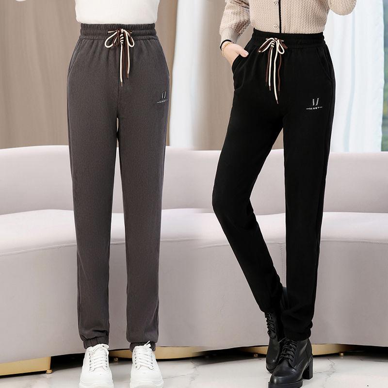 Autumn Winter New Fleece Trousers Korean Casual Harun Pants Female Loose Trousers Trend Women's Sports Pants