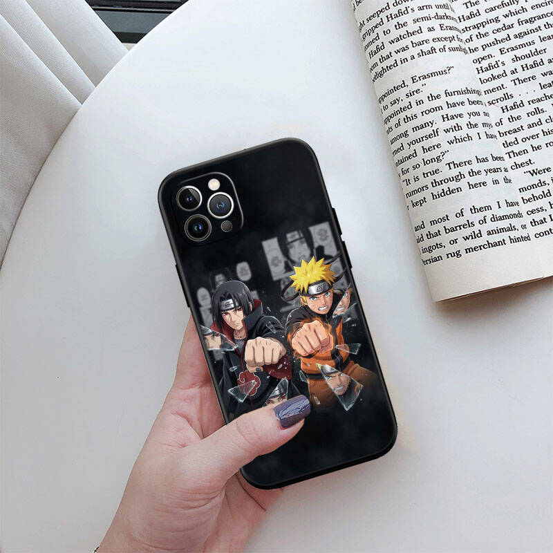 MH105 Чехол для телефона Наруто Учиха Саске для iPhone 7 8 11 12 13 14 15 16 17 16E XS Pro Max XR X SE Air