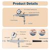 Аэрограф двойного действия, 0,3 мм сопла, гравитационная подача, набор распылителя для моделирования, торта, ногтей, покраски автомобилей, красоты, инструмент для струйной печати