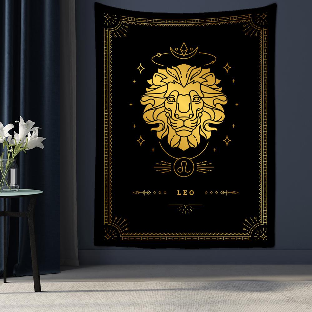 Черно-белый гобелен созвездия Таро, настенный Гобелен, научная фантастика, психоделическая магия, богемный хиппи, домашний декор