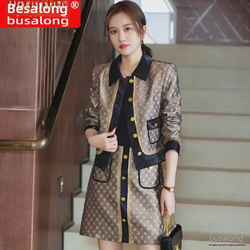 Busaron Women's Formal Long-Sleeved Suit & Trousers for Interviews and Sales Work