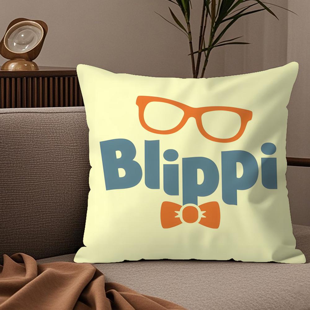 B-Blippi Animation Film Wonders Pillow Case Silky Elegant Comfort Sofa Bed Invisible Zipper