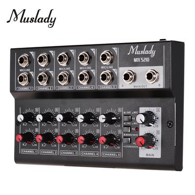Muslady MIX5210 10-канальный микшерный пульт Цифровой аудиомикшер Стерео для записи DJ Network Live