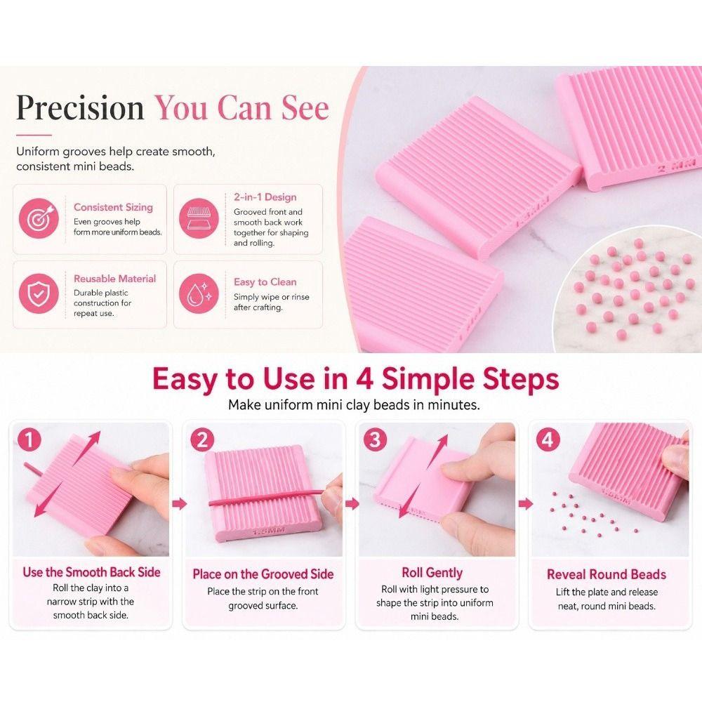 1&1.5&2mm Clay Ball Maker 3D Print Bead Shaping Tool Creative Rolling Clay Mold  for Jewelry Making