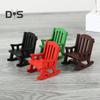 Миниатюрное кресло-качалка 1:12/1:16 масштабных декоративных моделей из дерева, миниатюрный стул, фигурка, кукольный домик, дизайн интерьера, аксессуары