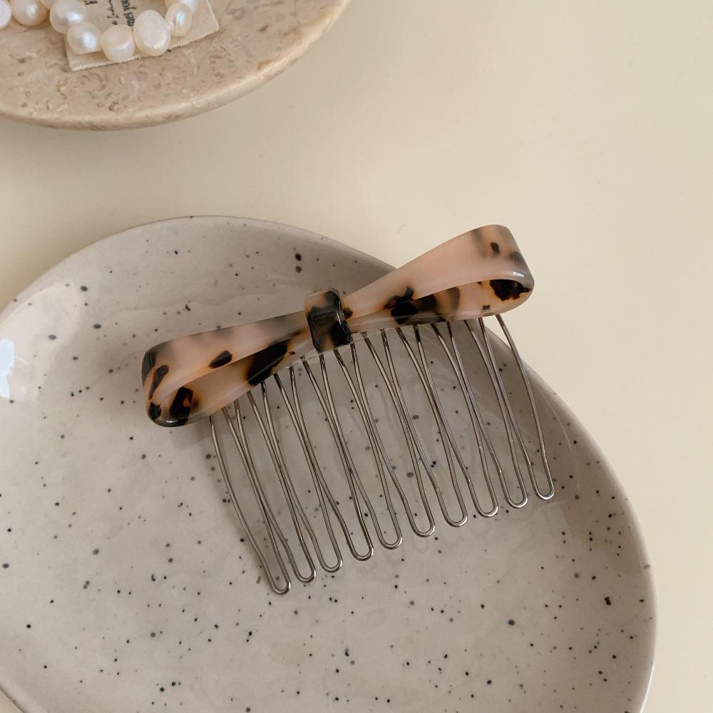 Styling Tools Acetate Hair Side Clip 10 Teeth Bowknot Hairpins Inverted Insert Hair Combs Fashion Accessory