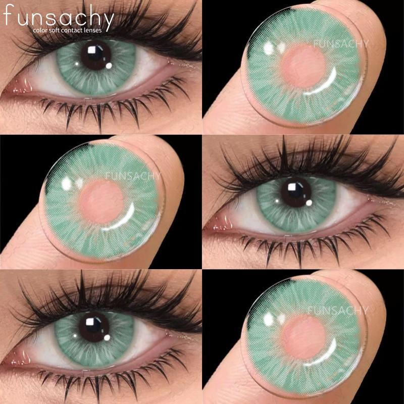 FUNSACHY 1 пара цветных контактных линз для глаз Косметика Высококачественные сине-коричневые контактные линзы Натуральные серые линзы
