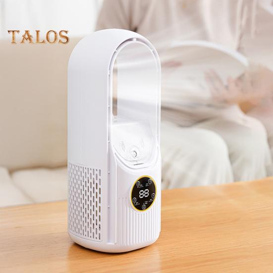 Безлопастной настольный вентилятор с 6 скоростными режимами, мощный воздушный поток, компактный дизайн, портативный перезаряжаемый, тихий охлаждающий вентилятор-распылитель