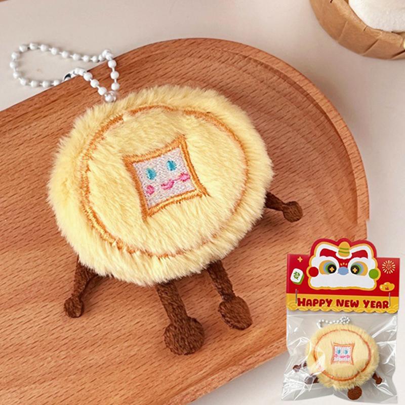 Мультяшные монеты, счастливая сумка, брелок, подвеска, модная плюшевая кукла, милый китайский стиль, брелок, рюкзак, украшение, подарки