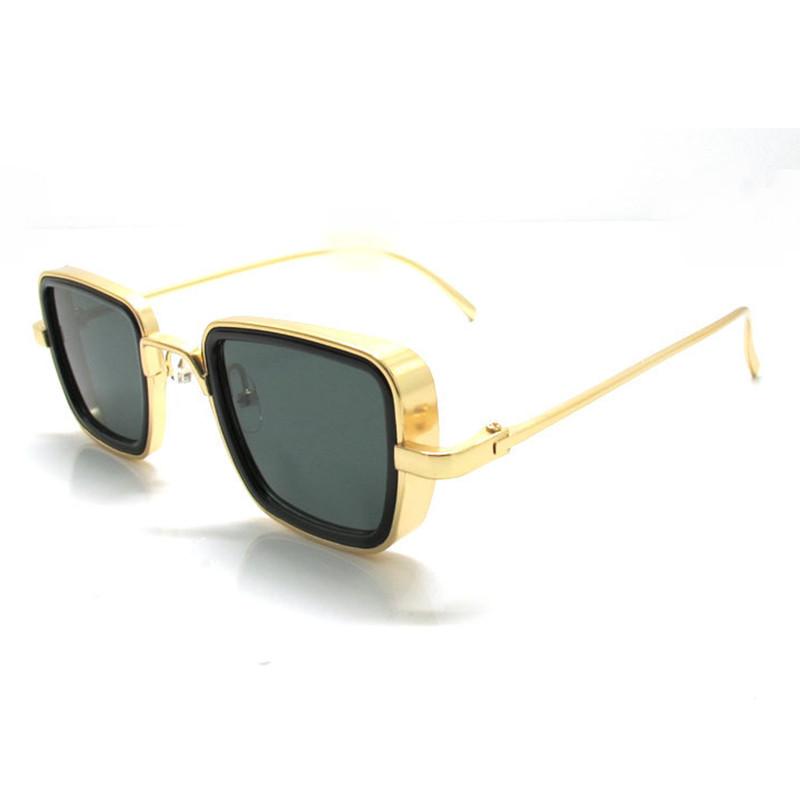 Новые винтажные металлические солнцезащитные очки в стиле стимпанк для мужчин и женщин, квадратные солнцезащитные очки для мужчин и женщин, стильные брендовые ретро-очки для мужчин и женщин UV400