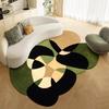 Ковры класса люкс для гостиной, ковер в стиле ретро для декора спальни, ковер неправильной формы для лаунжа, плюшевый коврик, домашний утолщенный зеленый коврик