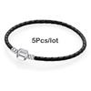 5pcs /Lot Sale Popular Charm Bracelets Diy Elegant Leather Chain Charms Bracelets Bangles For Women Jewelry Gift
