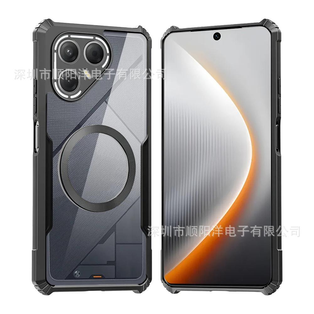 Магнитный чехол для мобильного телефона Tecno Pova Slim Pova 7 Ultra, акриловый чехол с высокой прозрачностью