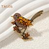 Брошь в форме птицы, сверкающие искусственные кристаллы, сороки, булавка на лацкан, ретро, благородная птица, шарф, брошь, свадебные украшения, подарок