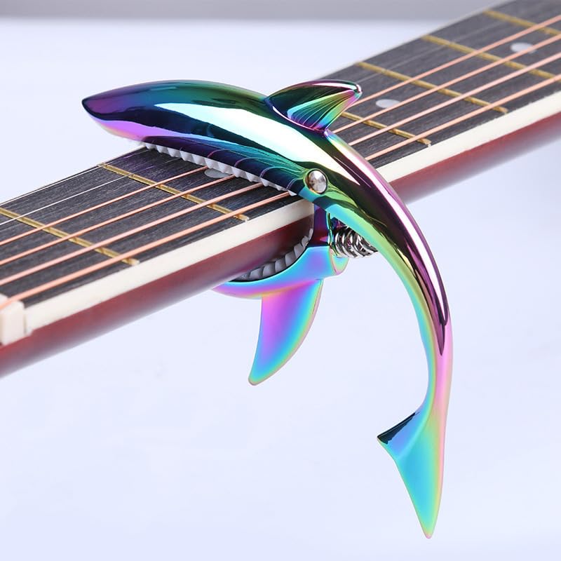 [Amazon exclusive brand] Guitar capo tasto one touch shark shark shape guitar capo acoustic guitar capo electric guitar for folk guitar ukulele High