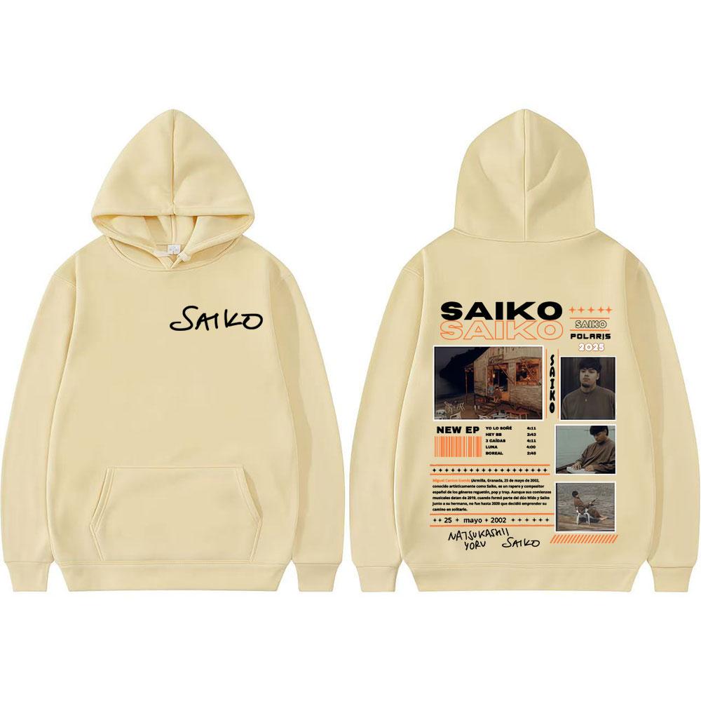 Rapper SAIKO POLARIS Album Tour 2025 Merch Hoodies Men's Clothing Oversized Hoodie Streetwear Gothic Long Sleeve Sweatshirt Tops