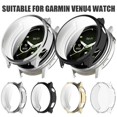 Чехол из ТПУ + Закаленного Стекла для Смарт-часов Garmin Venu 4 45мм/41мм Защитный Бампер для Venu4 Защитная Крышка Экрана