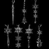 Xmas Snowflake and Icicle Hanging Crystal Decorations Christmas Tree Ornaments Pendant