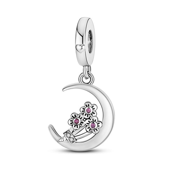 Подвески Plata Charms Of Ley 925 Elephant Katty Car Coffee, подвески, подходят для оригинального браслета Diy