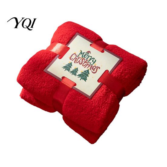 Xmas Gift Box Sets Christmas Towel, Soft Coral Fleece Decorative Red/Green/White Hand Towel for Washcloths Holiday Bathroom and Kitchen Decor,