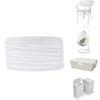 Rattan Furniture Fixing Kit, 120ft Plastic Flat Plastic Woven Material for Knit and Repairing DIY Rattan Chair Table Basket(White)