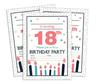 Darling Souvenir White Birthday Invitation Card 28 Pcs Fill or Write In Blank Invites Printable Party Supplies 5 X 7