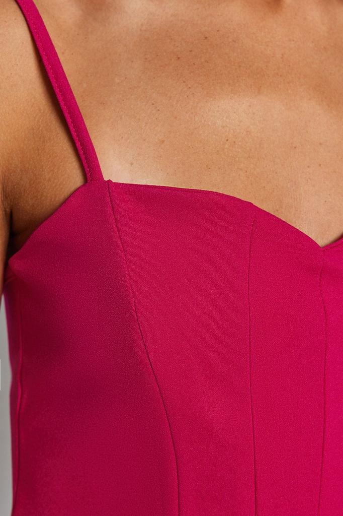 Women's Fashion New Bustier Black Fitted Crop Strappy Crepe Knitted Bustier