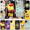 Case for iPhone 16 15 Plus 14 13 12 11 Pro 8 7 6S 6 SE 5S X XR XS Max Realme C30 C33 C31 9I Black Sofe Cover SI41 SpongeBob