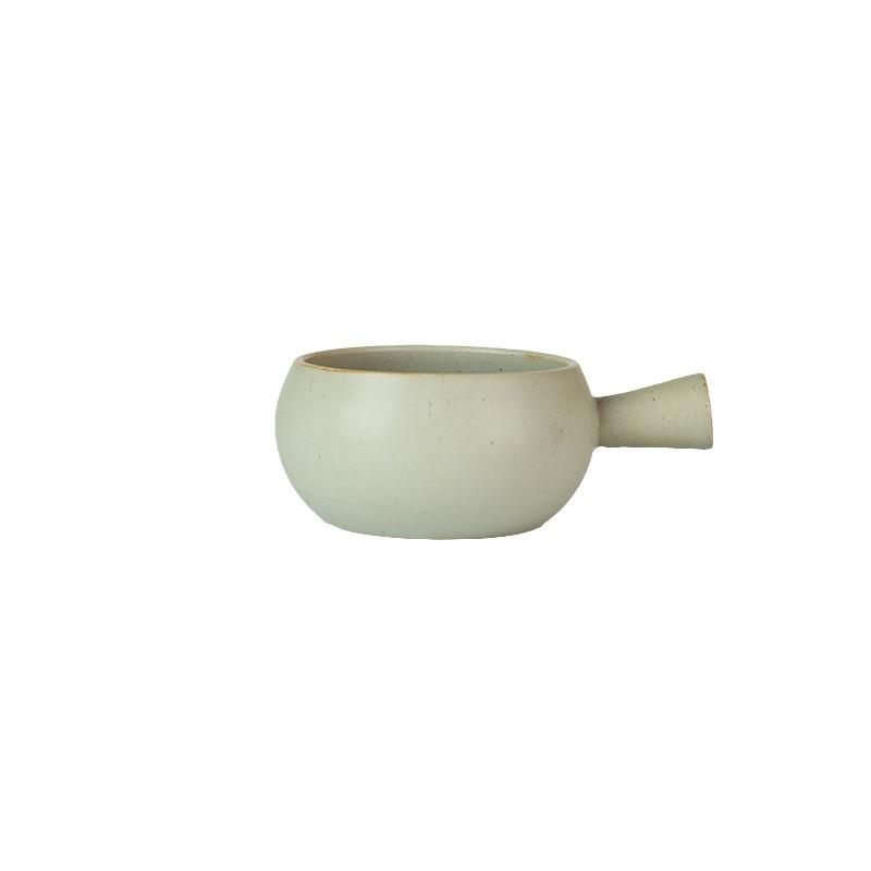 Ceramic Milk Pot, Breakfast Tableware, Ceramic Handle Bowl, Household Noodle Soup Bowl, Commercial Baking Oven, Baking Bowl
