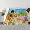 Les-Barbapapa Плед Одеяло King Size Пушистый Плед Пледы Одеяла для Дивана Роскошные Постельные Принадлежности Пляжное Полотенце Дом и Украшения Колено