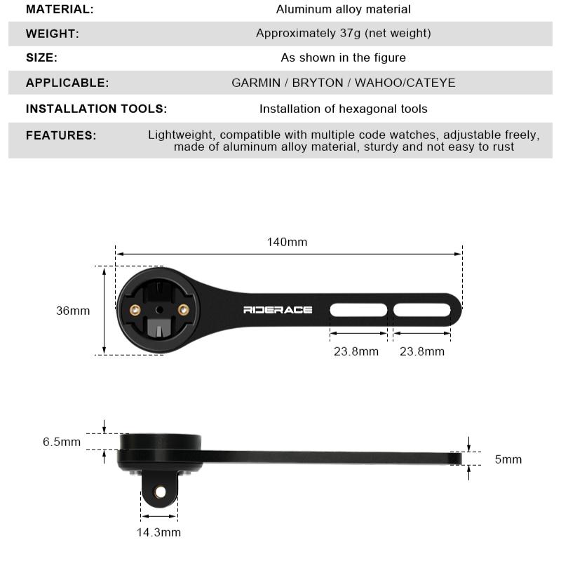 Держатель для велосипедного компьютера из алюминиевого сплава для Garmin Bryton Edge Series Gopro подставка для фонаря крепление для велосипедного секундомера спидометра