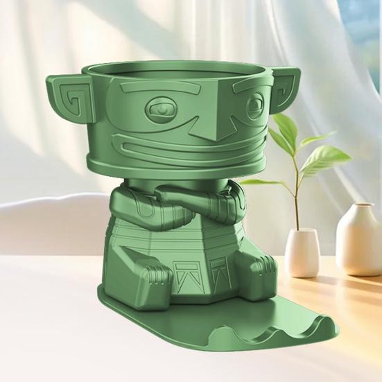 Подставка для карандашей Настольный органайзер Большая вместимость Креативная форма Многофункциональный Забавный держатель для кистей для макияжа Подставка для мобильного телефона