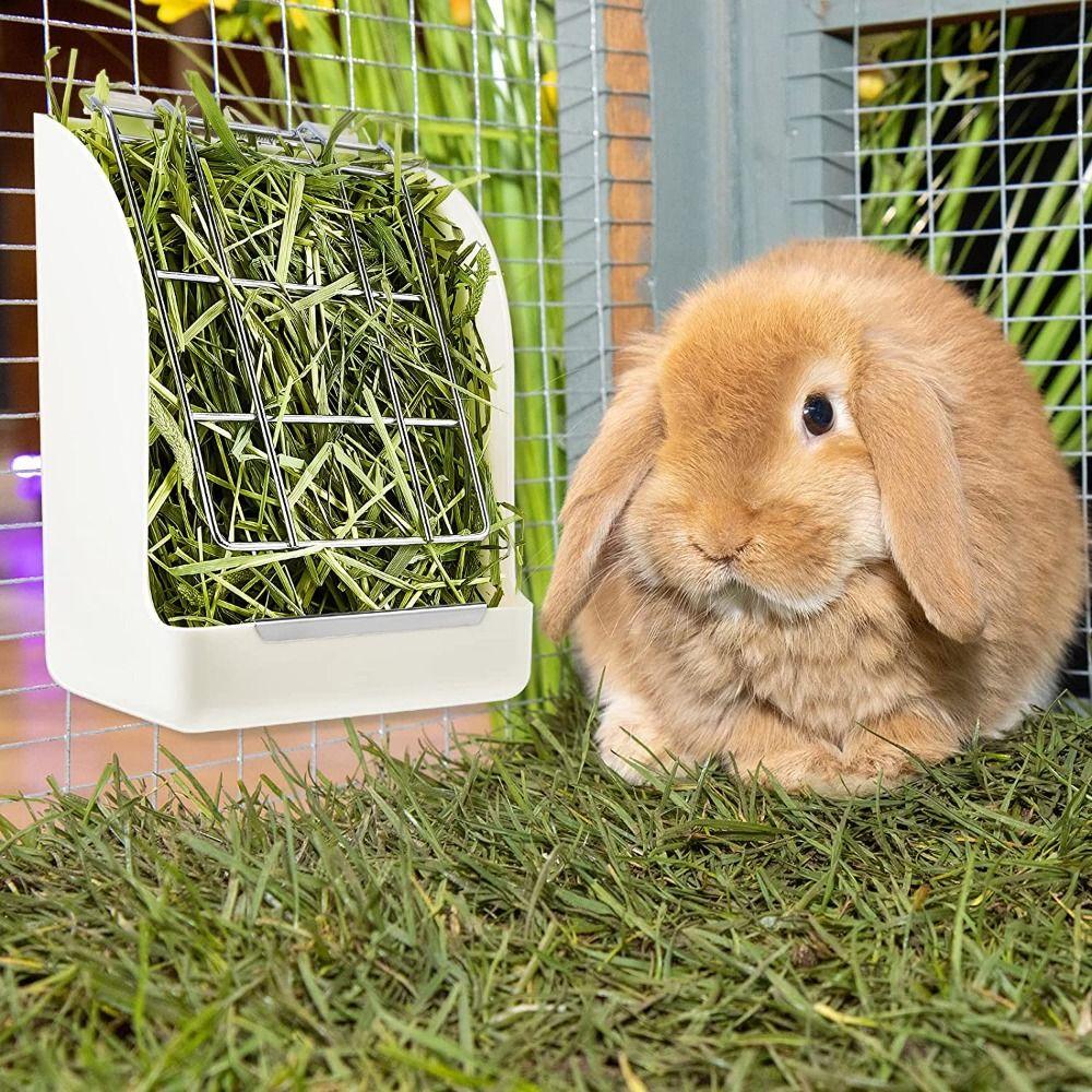 Hanging Multi-Functional Food Dispenser Rabbit Hay Feeder Grass Container Feeding Rack Grass Holder