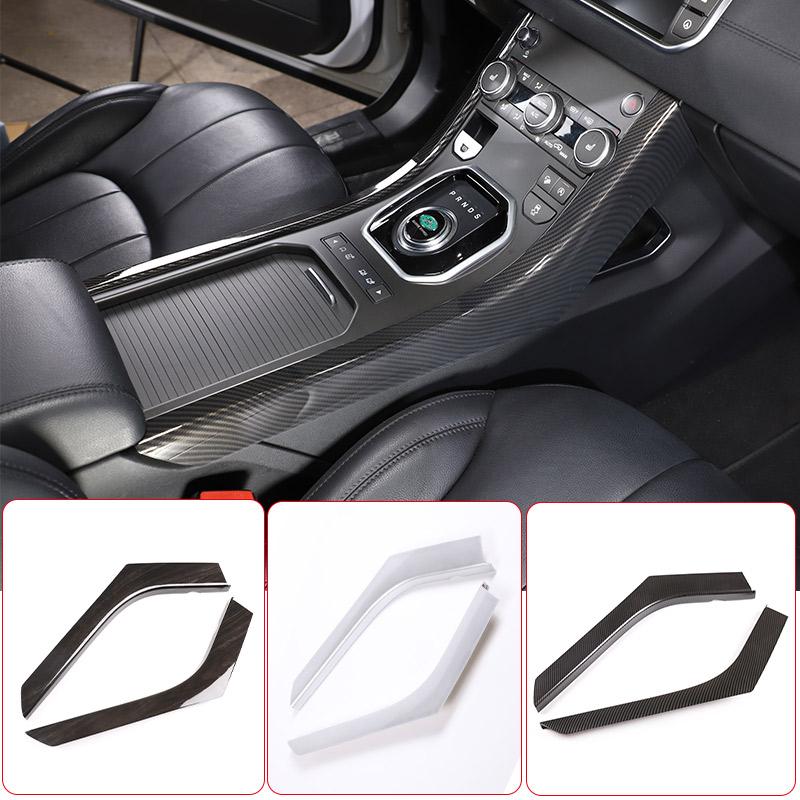 Для Land Rover Range Rover Evoque 2012-2018 ABS углеродное волокно/серебристый автомобильный центр управления боковой отделкой полоса наклейка автомобильные аксессуары