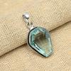 Green Amethyst Gemstone Solid 925 Silver Handmade Design Fancy Pendant Jewelry