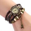 Vintage Eiffel Tower Multilayer Braided Faux Leather Bracelet Wrist Watch