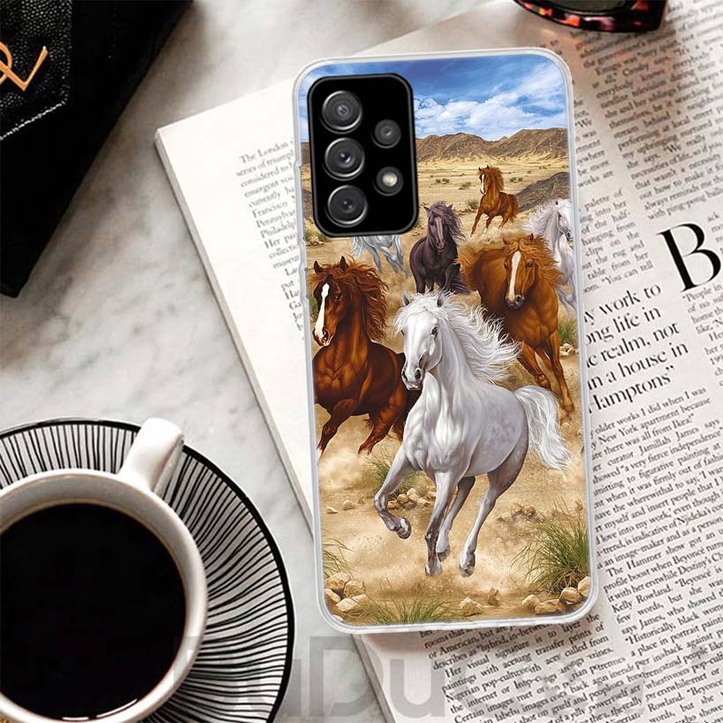 Чехол для телефона Samsung Galaxy A51 A50 A71 A70 A21S A31 A41 A10 A20E A30 A40 A01 A11 A6 A7 A8 с изображением скачущей лошади 'Великая Красота'