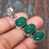 Green Onyx Handmade Jewelry Solid 925 Sterling Silver Pendant For Women