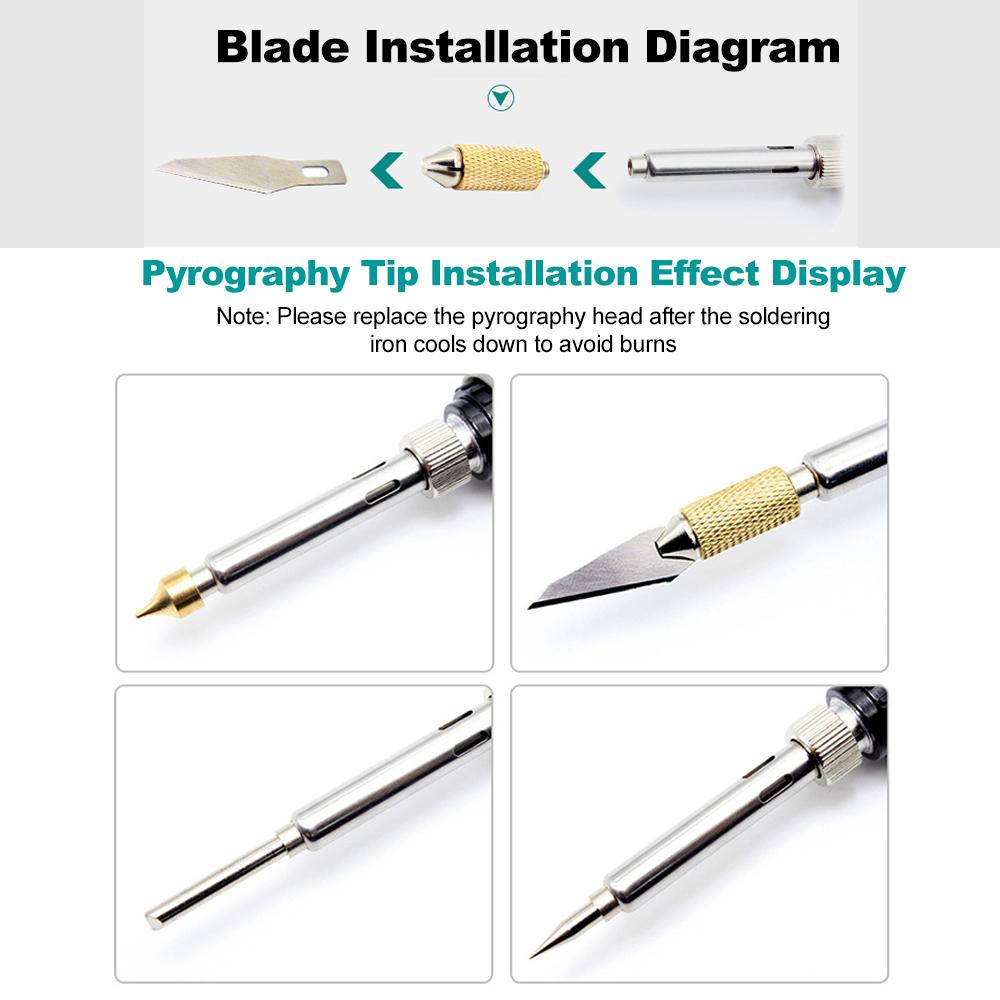 Набор для выжигания по дереву, 26 шт. наконечников для выжигания по дереву, точеные наконечники для пайки по дереву, ручная работа