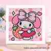 Детская алмазная мозаика Sanrio с наклейками-рамкой - Набор для самостоятельного изготовления, ручная работа, подарок
