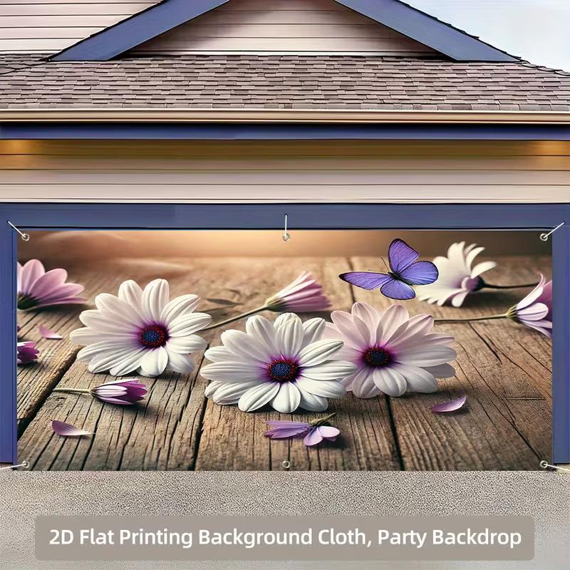 2D Rustic Floral Banner for Garage Doors and Farmhouse Home Decor