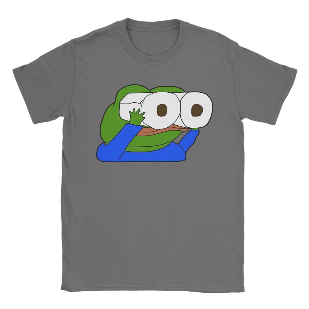 Унисекс Футболка с принтом Pepes Туалетная Бумага Бинокль Чистый Хлопок Потрясающие Футболки с Коротким Рукавом и Круглым Вырезом Летние Футболки