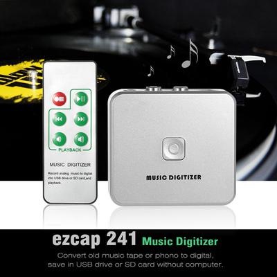 Ezcap Digital Audio Music Digitizer Converter 3,5 мм RCA Analog-2-MP3 Белый