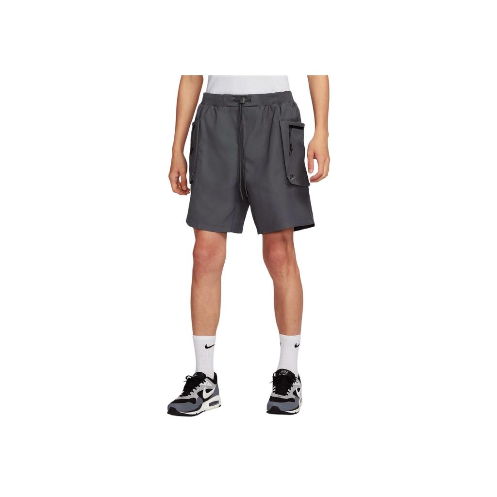 Nike Tech Pack Solid Color Elastic Waist Mid Rise Woven Casual Shorts Men Shorts Iron-Gray FB7529-068
