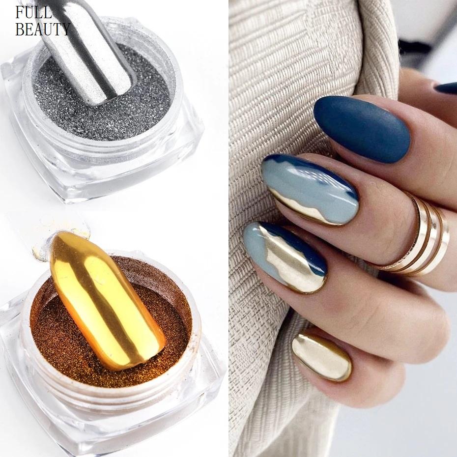 0,5 г зеркало для ногтей, блестящая пудра, гель-лак, пыль, блестящая золотистая, серебряная, тонкие хромированные хлопья, пигмент, аксессуары для самостоятельного декора