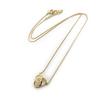 Les Trésors De Lily [M8874] - Gold Plated Necklace 'Rosa Romantica' White Gold - 14 Mm