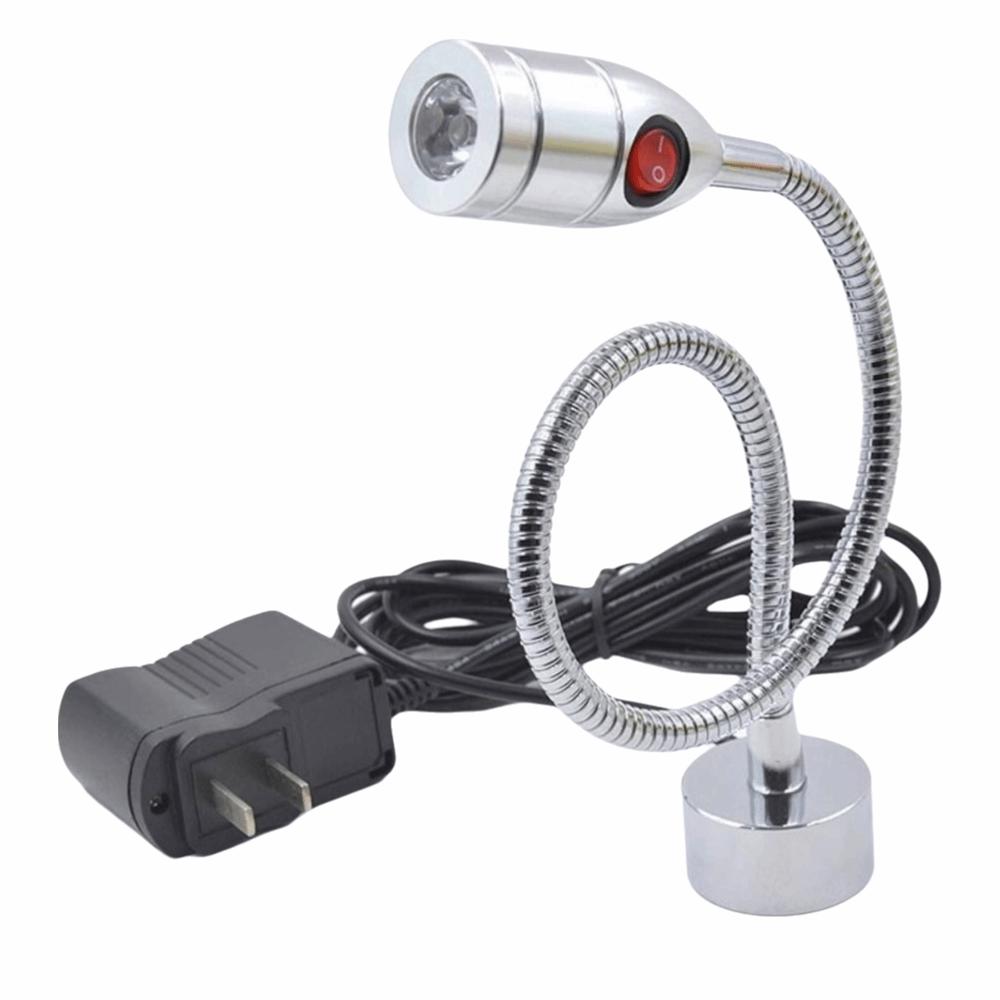 Flexible Gooseneck LED Desk Light 3W Machine Tool Lamp High Brightness Work Light  Grill