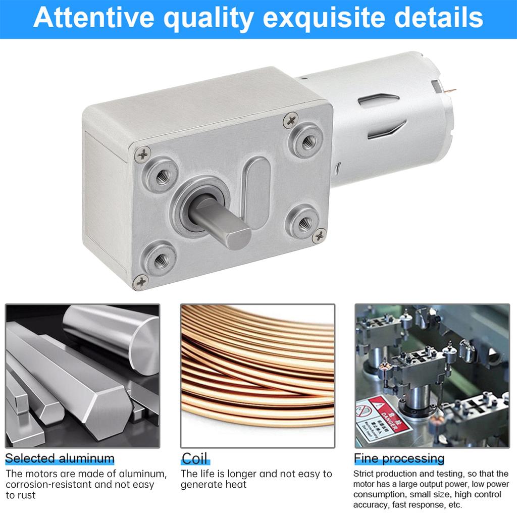 12V JGY-370 DC Червячный Мотор-редуктор Электродвигатель Высокий Крутящий Момент Двигатель Вращения с Монтажным Кронштейном, Червячный Мотор-редуктор, 6 - 160 об/мин