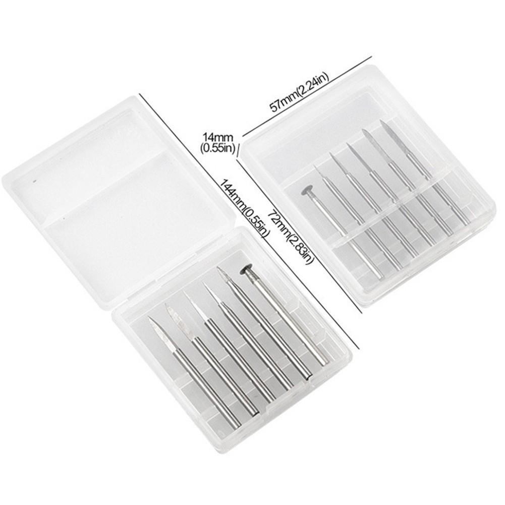 Полный набор из 6 штук сверл для резьбы по дереву, совместимый с роторным инструментом