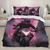 Motorcycle Pattern Bedding Set, Motorbike Comforter Cover for Kids Boys Teens Extreme Sports Theme Duvet Cover Set with Zip